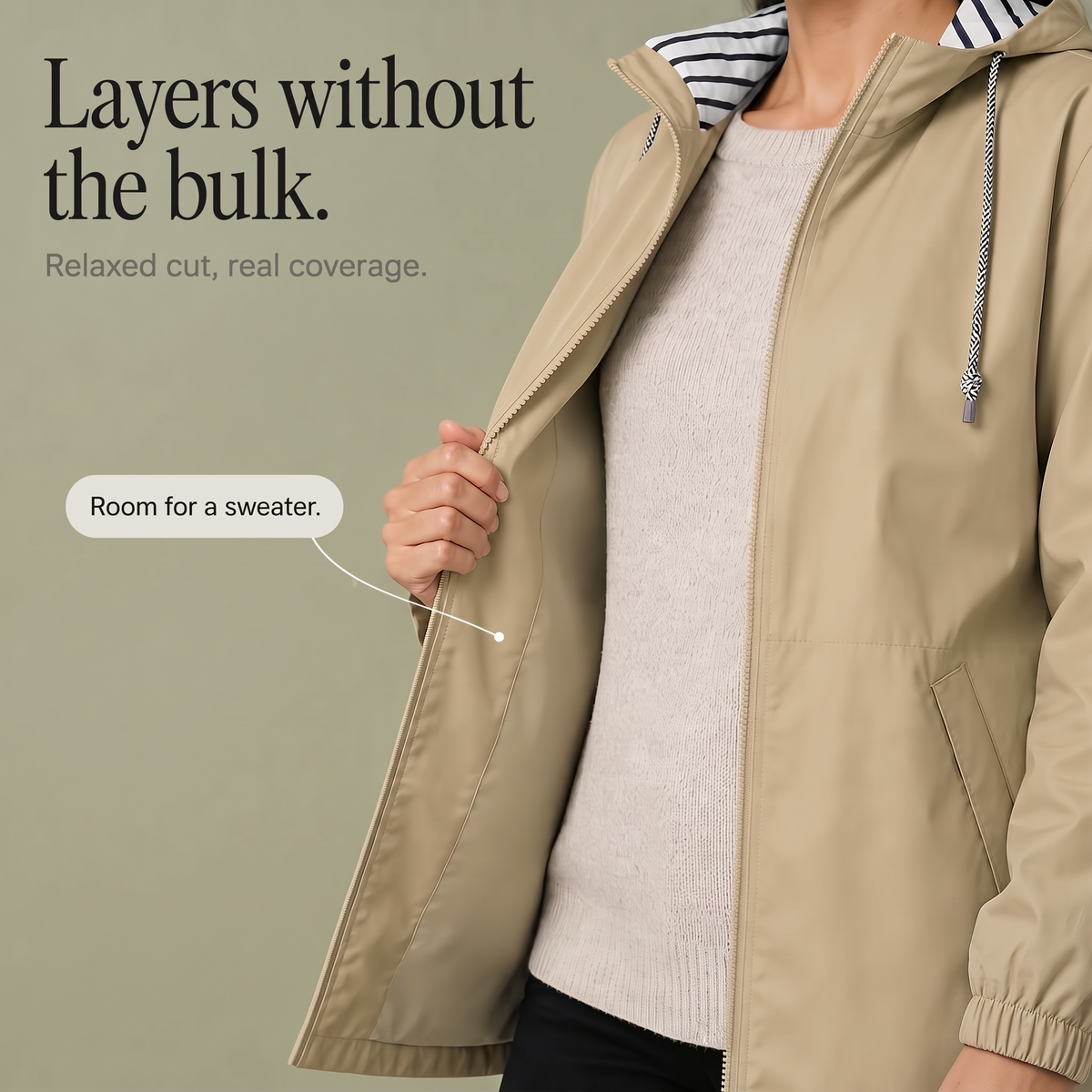 Rainfell Hooded Rain Jacket - Women's Packable Raincoat