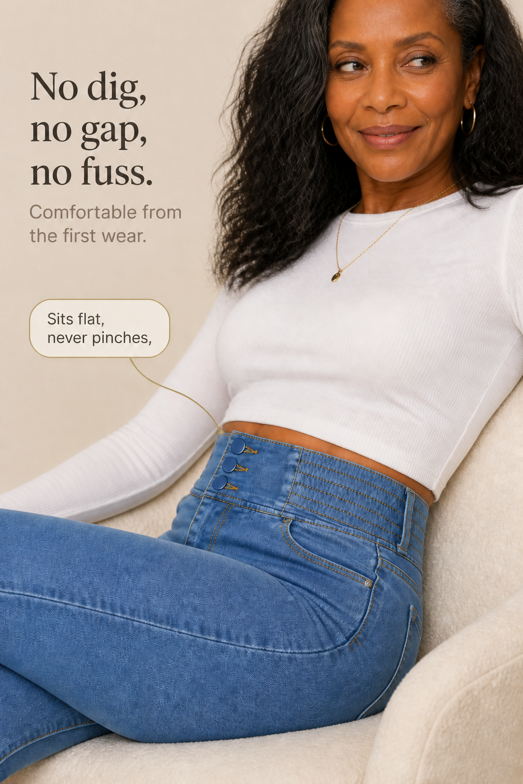 Flarelyn Flare Jeans - High Waisted Stretch Women's Jeans