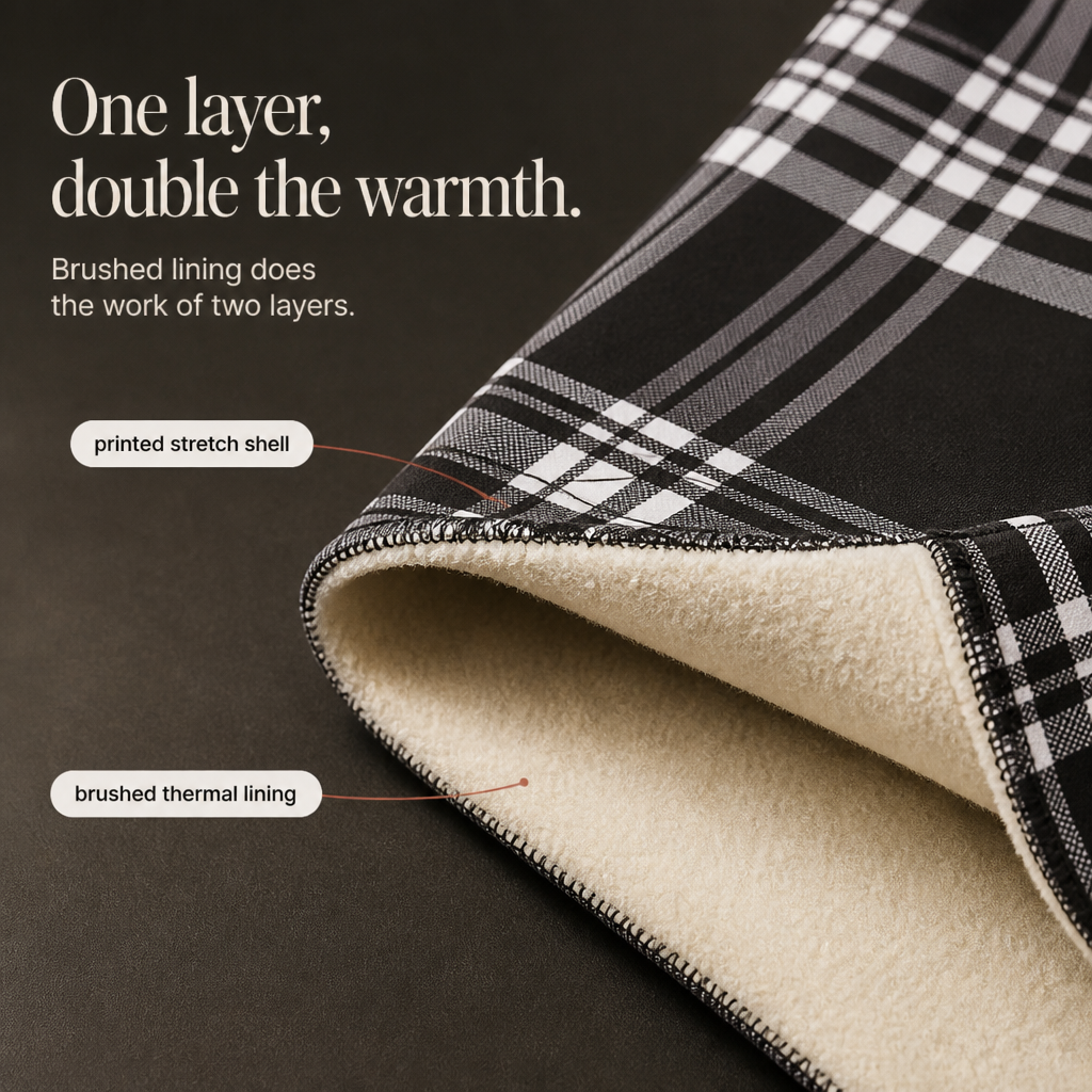 Wearbella Plaid Thermal Leggings - Women's Lined Leggings