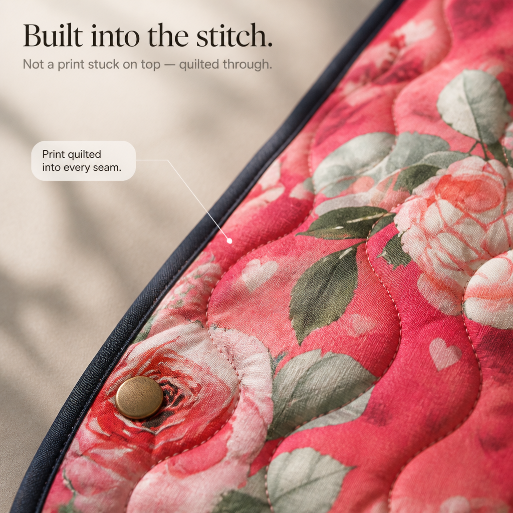 Wearbella Floral Puffer Jacket - Women's Quilted Jacket