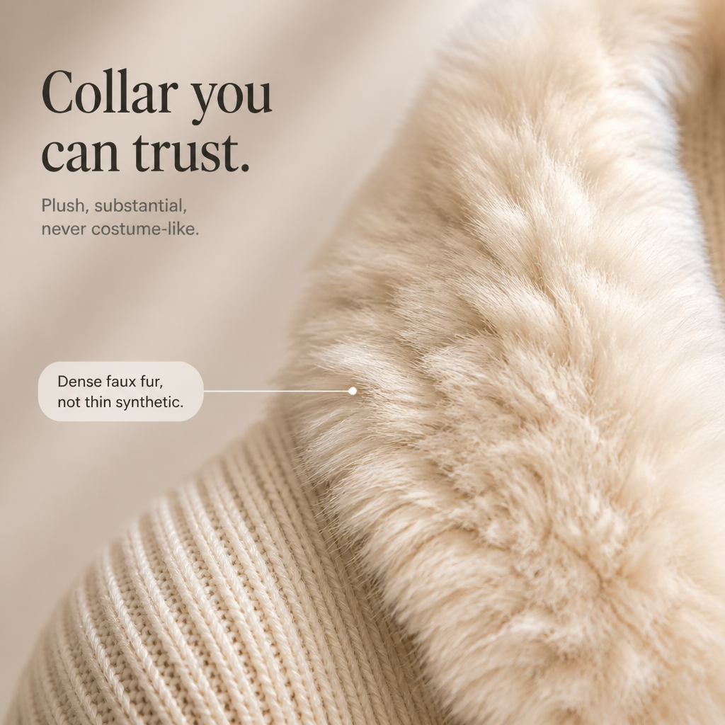 Veloura Faux-Fur Lapel Cardigan - Chunky Women's Knit
