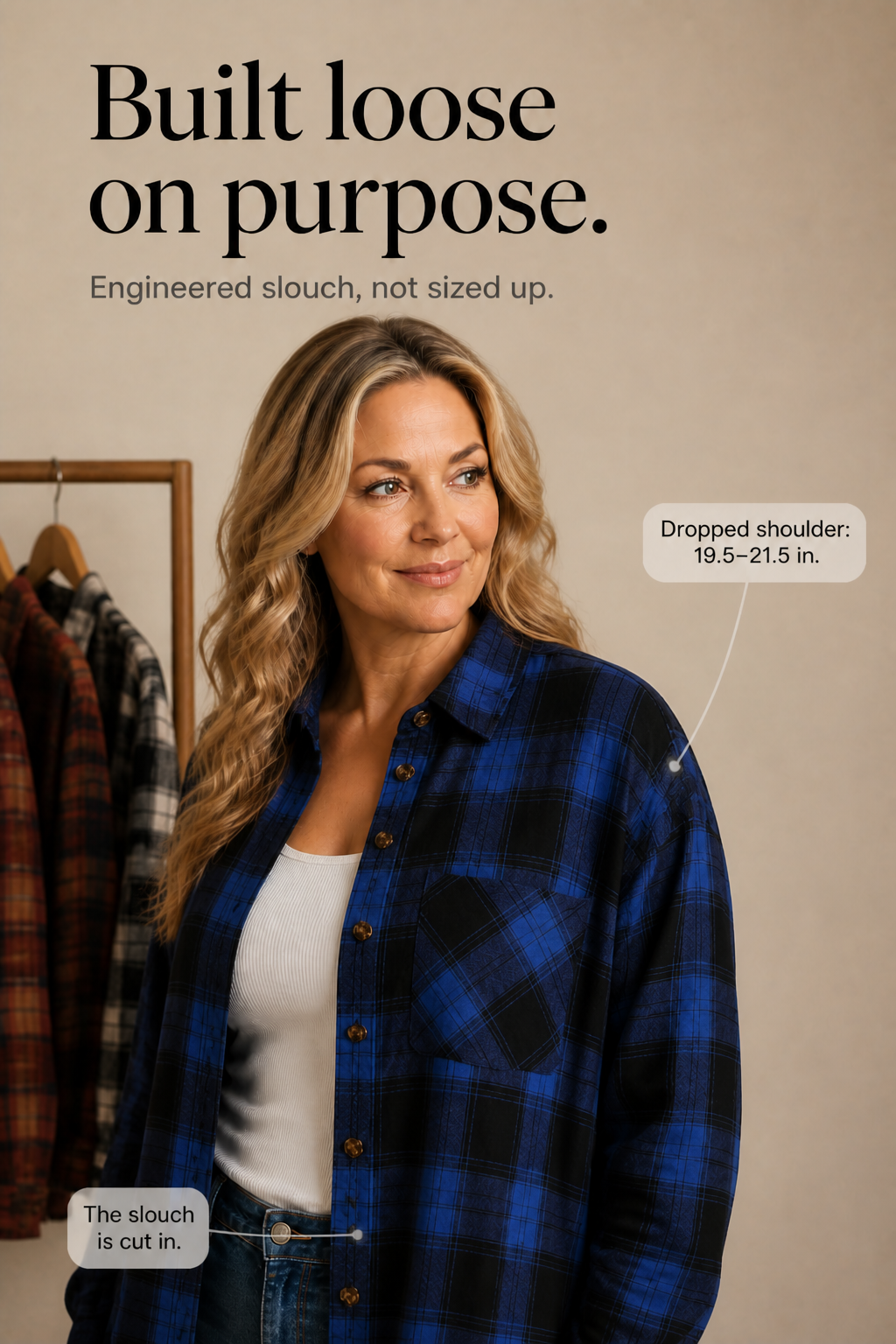 Overshirt & Co Buffalo Plaid Shacket - Women's Oversized