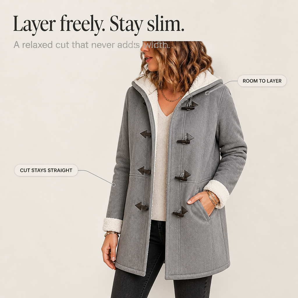 Plushbelle Faux Shearling Coat - Women's Hooded Winter Coat