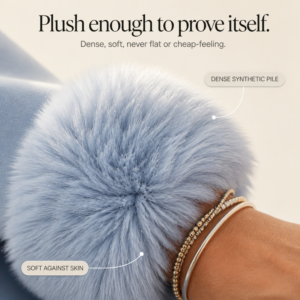 Wearbella Wrap Jacket - Women's Faux Fur Cuff Wrap Coat