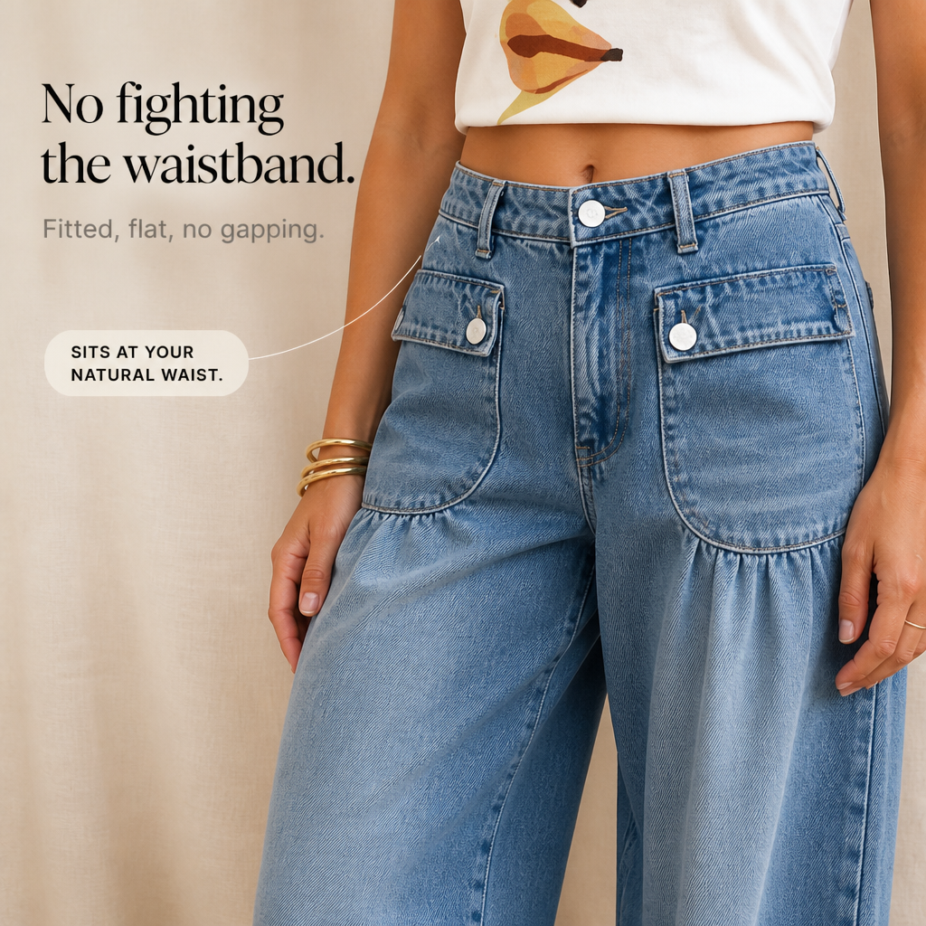 Balloon & Cinch Jeans - Women's Drawstring Balloon Jeans
