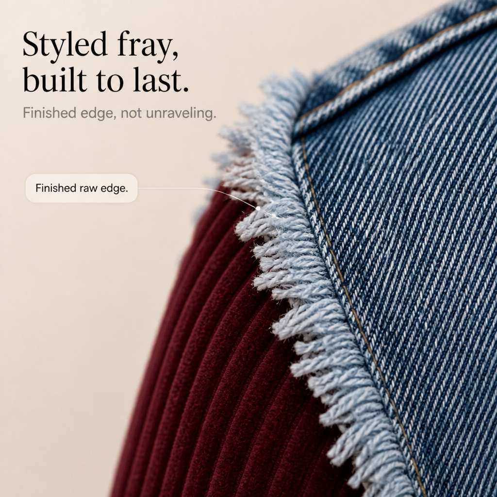 Corvella Denim Corduroy Blazer - Women's Raw Hem Blazer
