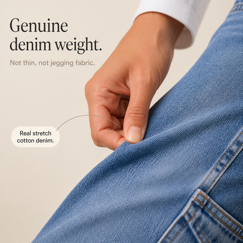 Vellora Drawstring Jeans - Cropped Women's Straight Jeans