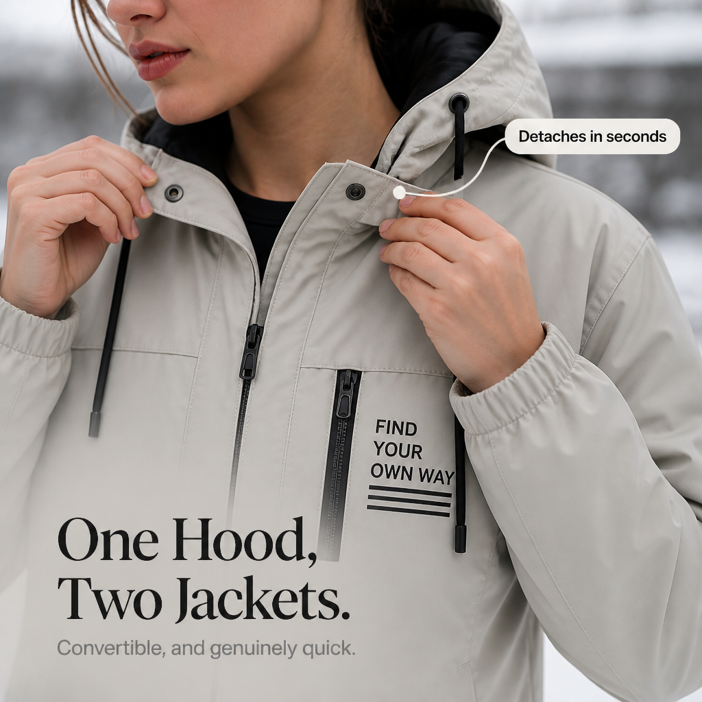 Trailhaven Windbreaker - Fleece-Lined Women's Hooded Jacket