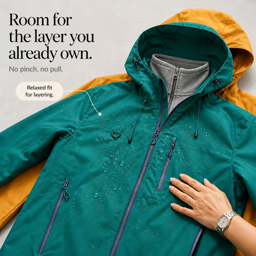 Vantrek Waterproof Windbreaker - Lightweight Rain Jacket