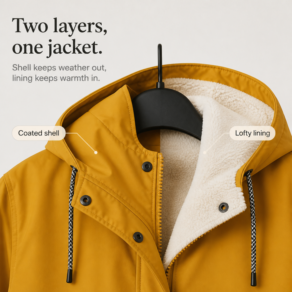 Cozynara Fleece-Lined Jacket - Windproof Women's Coat
