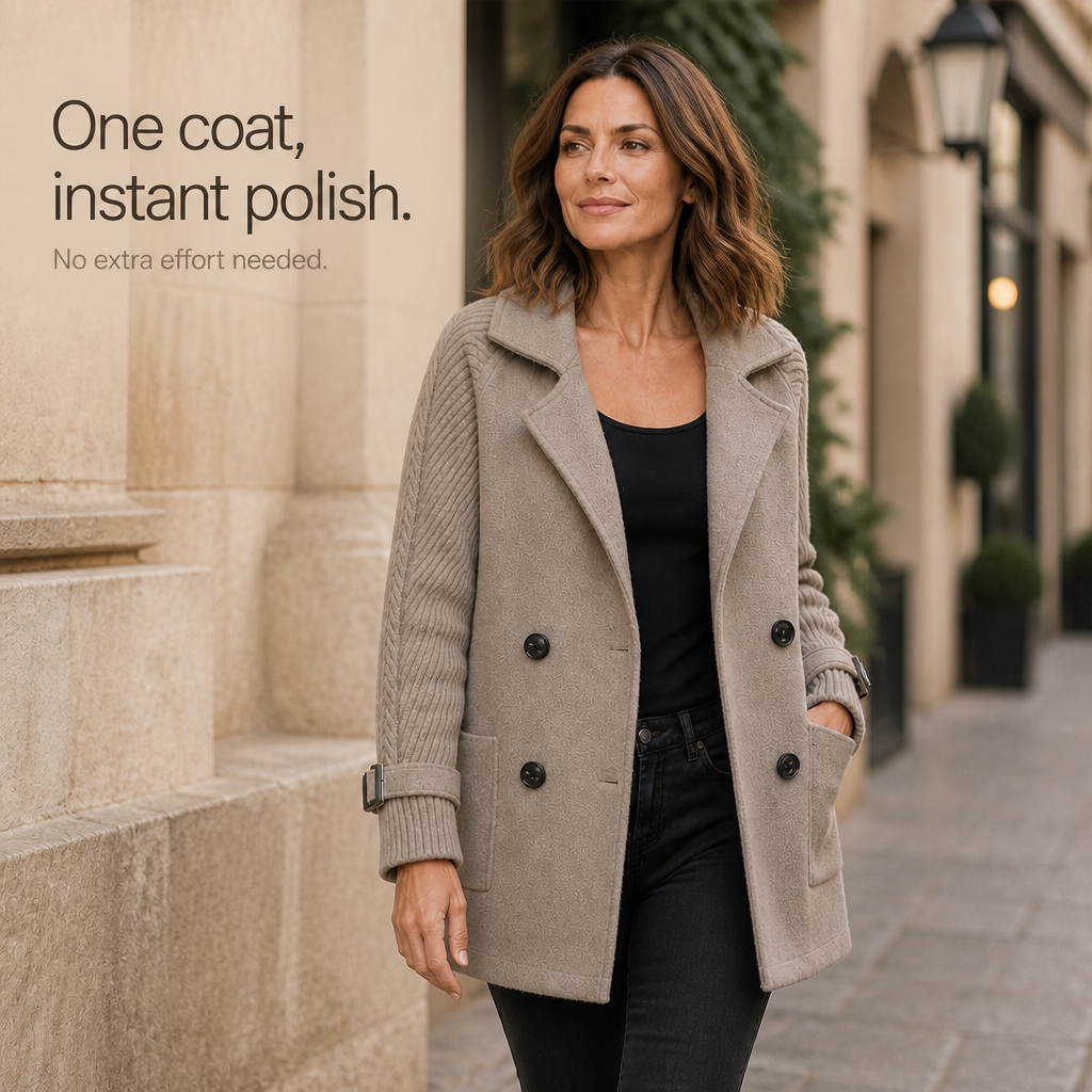Doubletake Double-Breasted Coat - Lapel Women's Work Coat