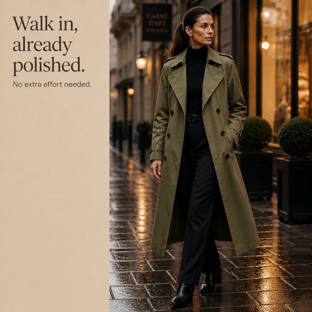 Mayfield Long Trench Coat - Women's Double-Breasted Coat