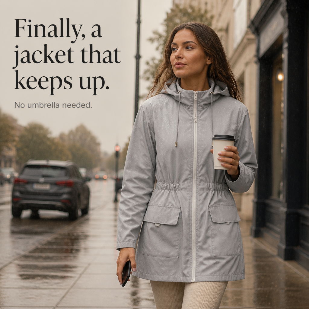 Rainelle Rain Jacket - Fitted Water-Resistant Women's Coat