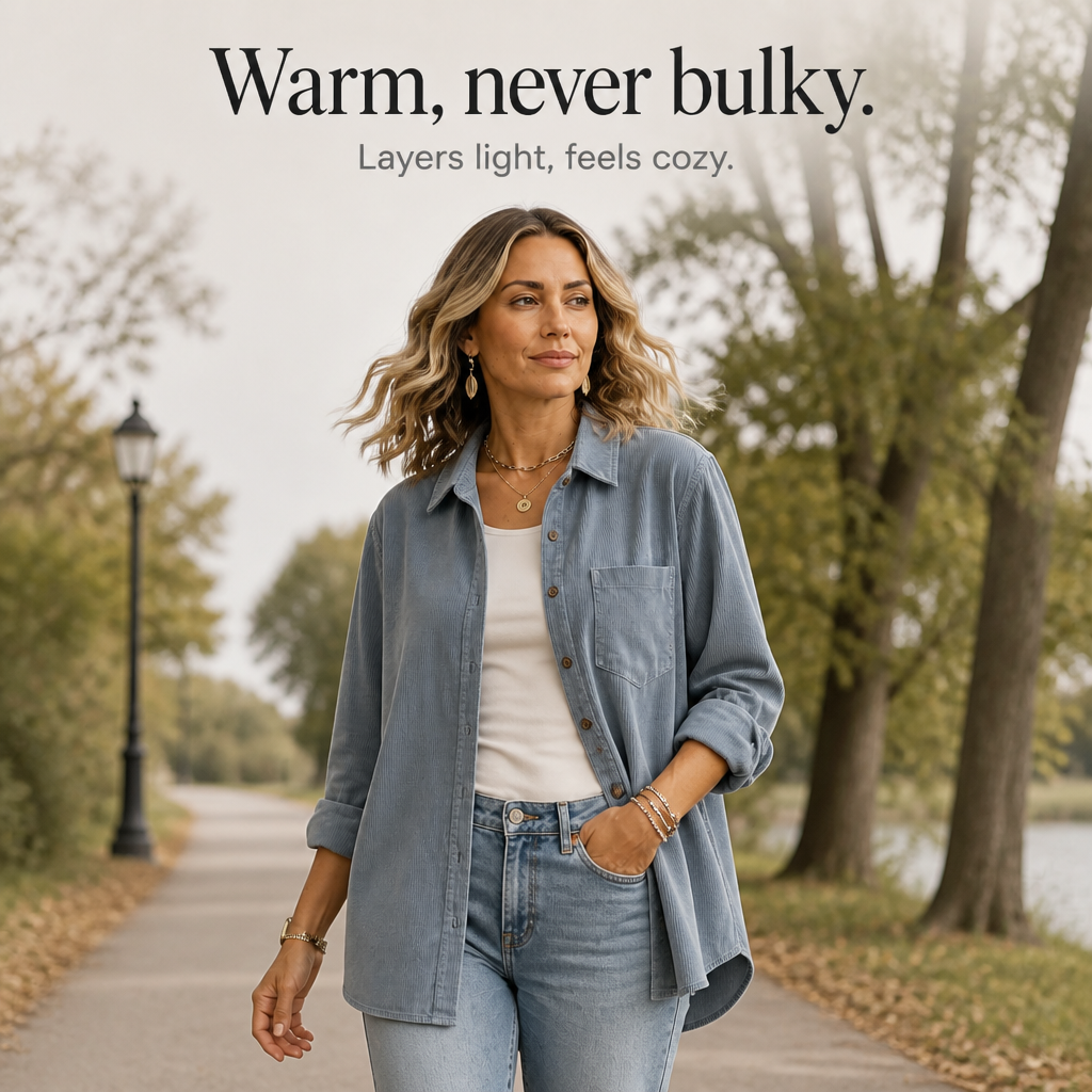Cordelle Corduroy Shirt Jacket - Button Women's Shacket