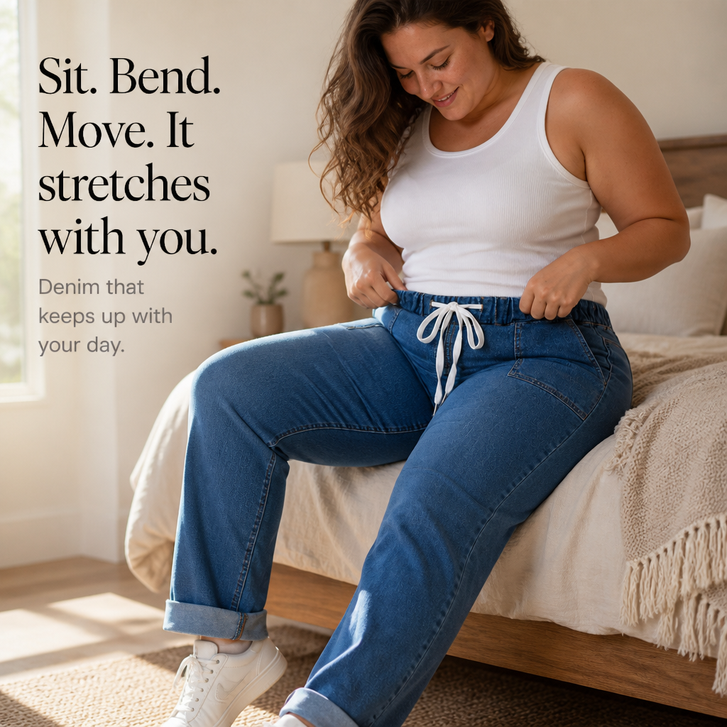 Trouver Denim Joggers - Drawstring Tapered Women's Jeans