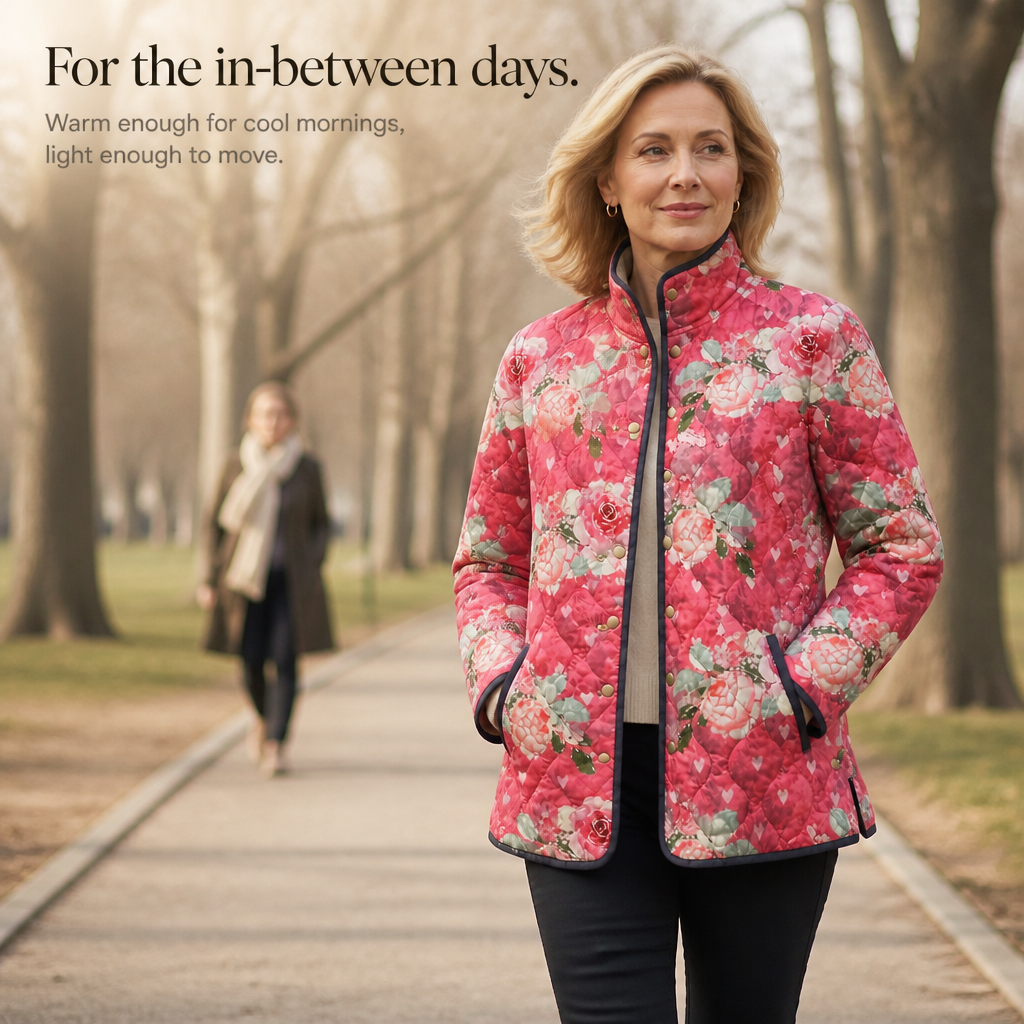 Wearbella Floral Puffer Jacket - Women's Quilted Jacket