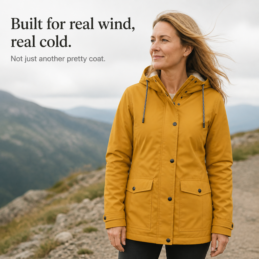 Cozynara Fleece-Lined Jacket - Windproof Women's Coat