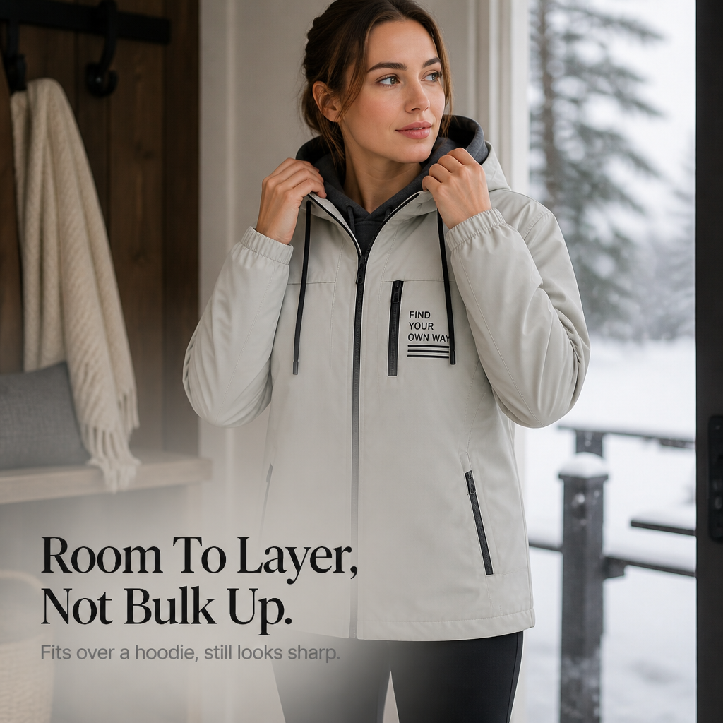 Trailhaven Windbreaker - Fleece-Lined Women's Hooded Jacket