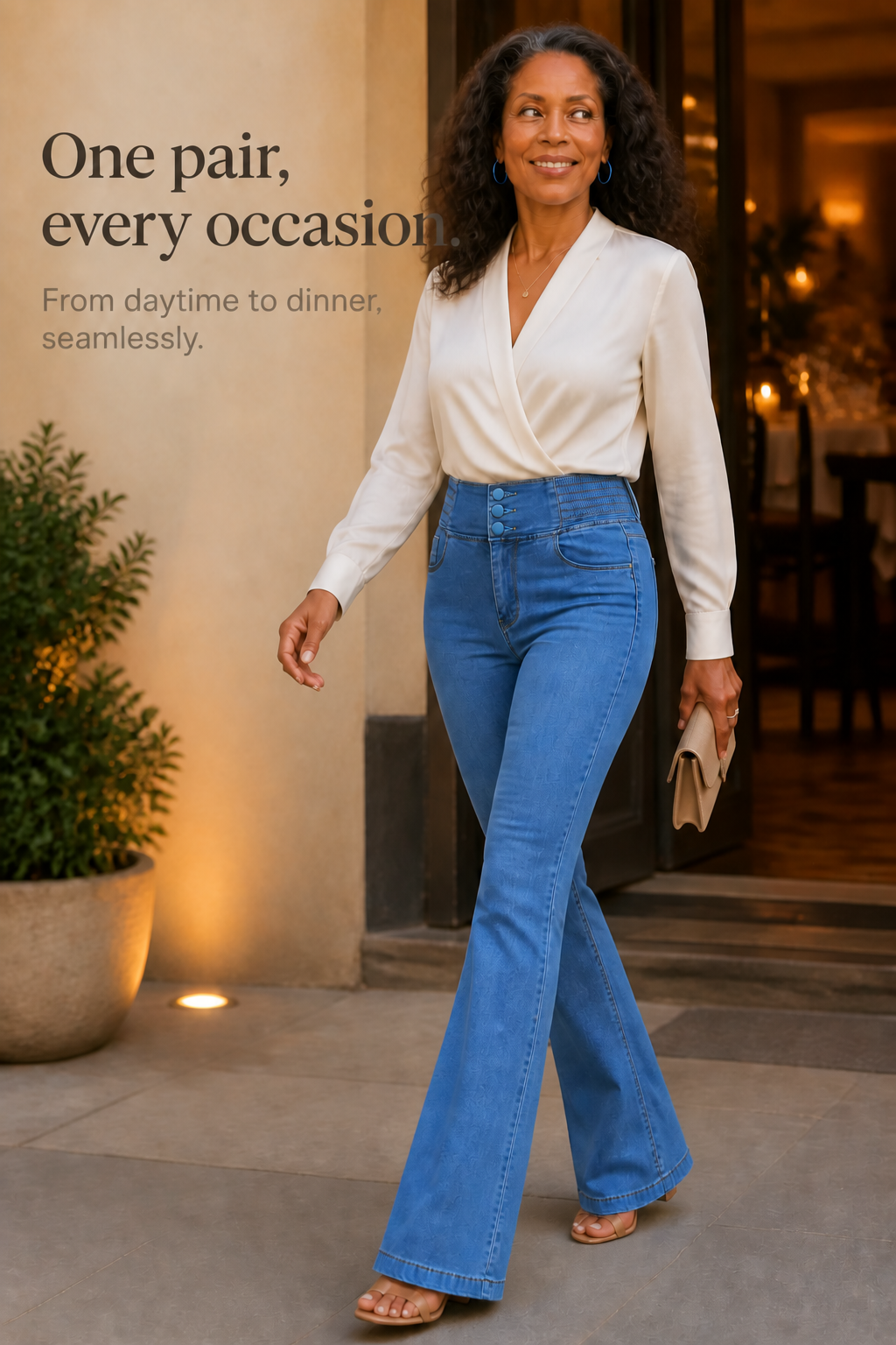 Flarelyn Flare Jeans - High Waisted Stretch Women's Jeans