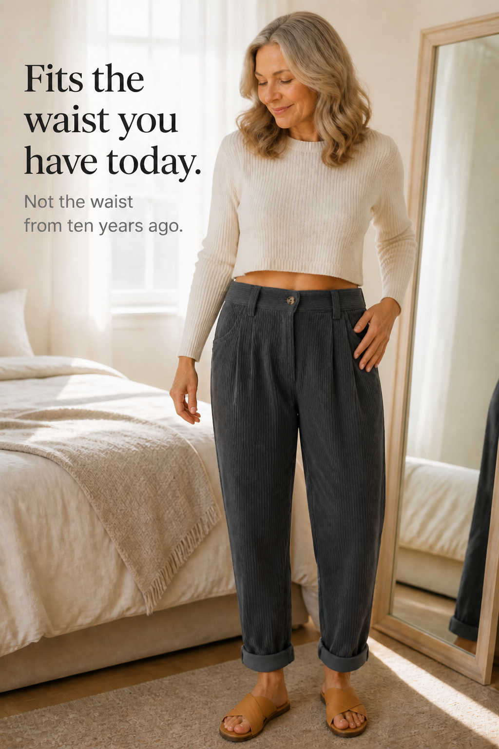 Linelle Pleated Trousers - Women's Wide Leg Trousers