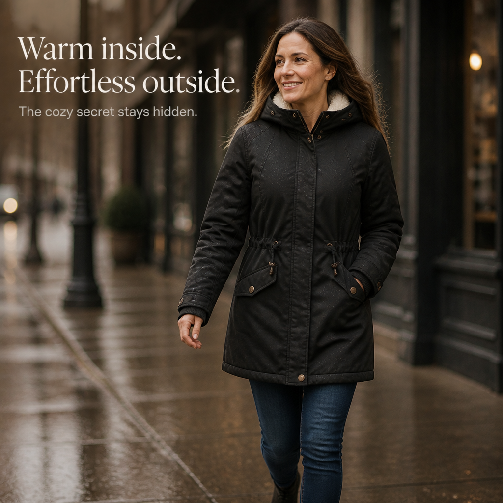 Warmbella Fleece-Lined Padded Parka - Women's Hooded Coat