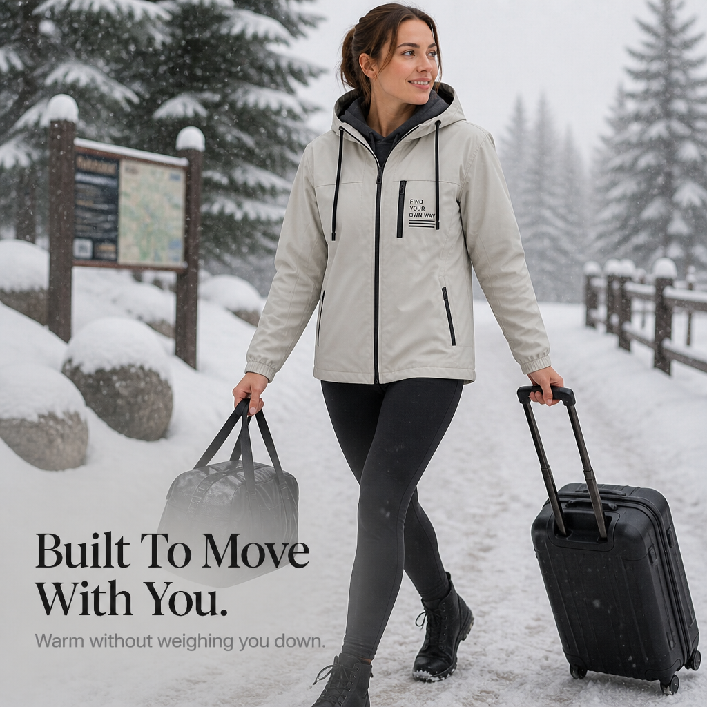 Trailhaven Windbreaker - Fleece-Lined Women's Hooded Jacket