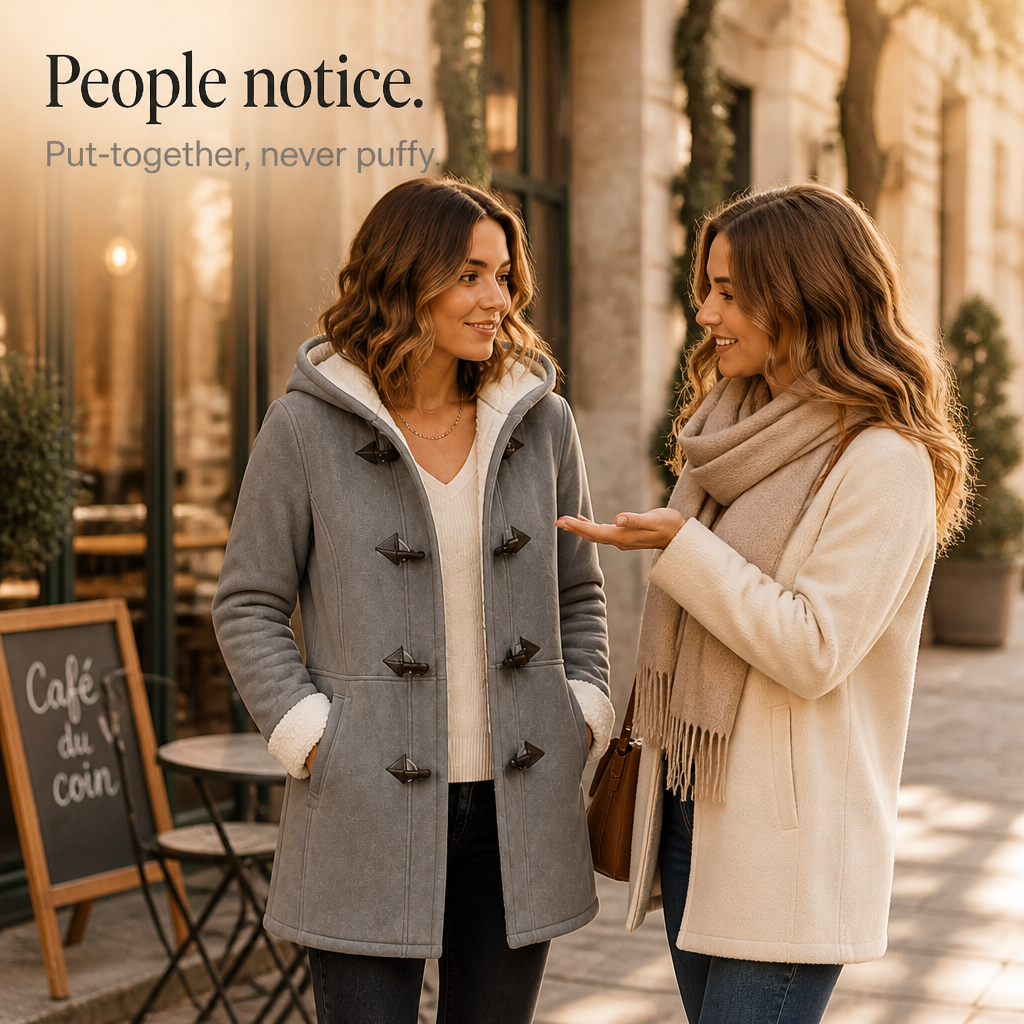 Plushbelle Faux Shearling Coat - Women's Hooded Winter Coat