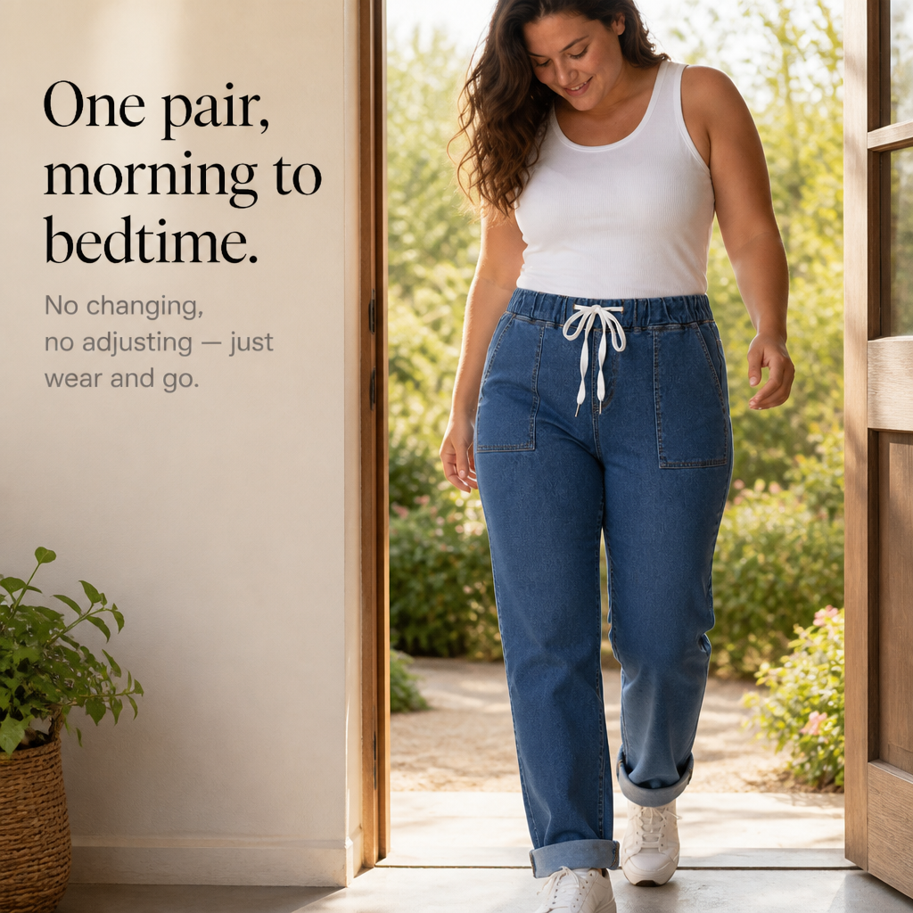 Trouver Denim Joggers - Drawstring Tapered Women's Jeans
