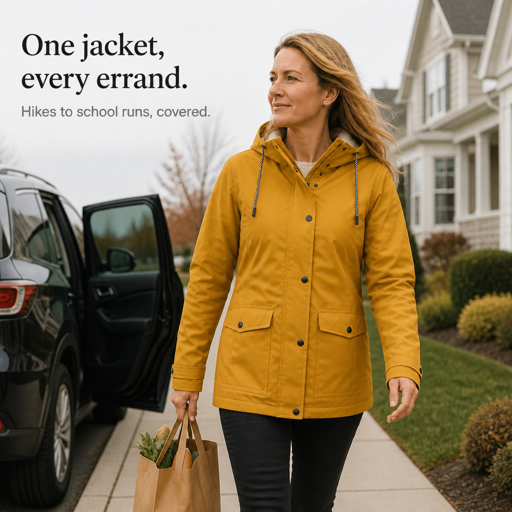 Cozynara Fleece-Lined Jacket - Windproof Women's Coat
