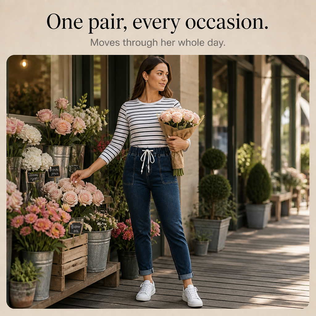 Wearbella Drawstring Jeans - Tapered Stretch Women's Jeans