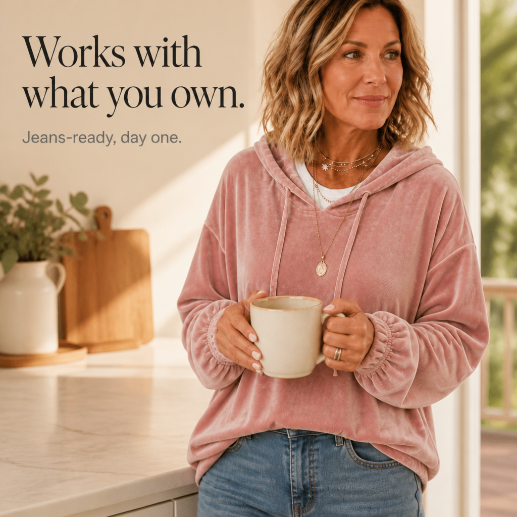 Wearbella - Ruffle Cuff Velvet Relaxed Women's Hoodie