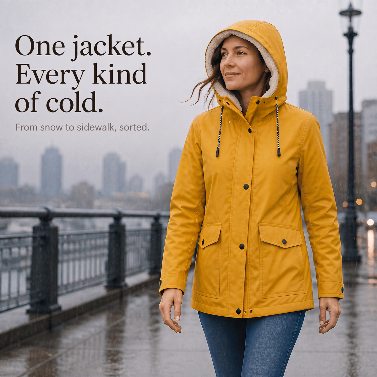 Windloft Windproof Hooded Jacket - Women's Fleece-Lined