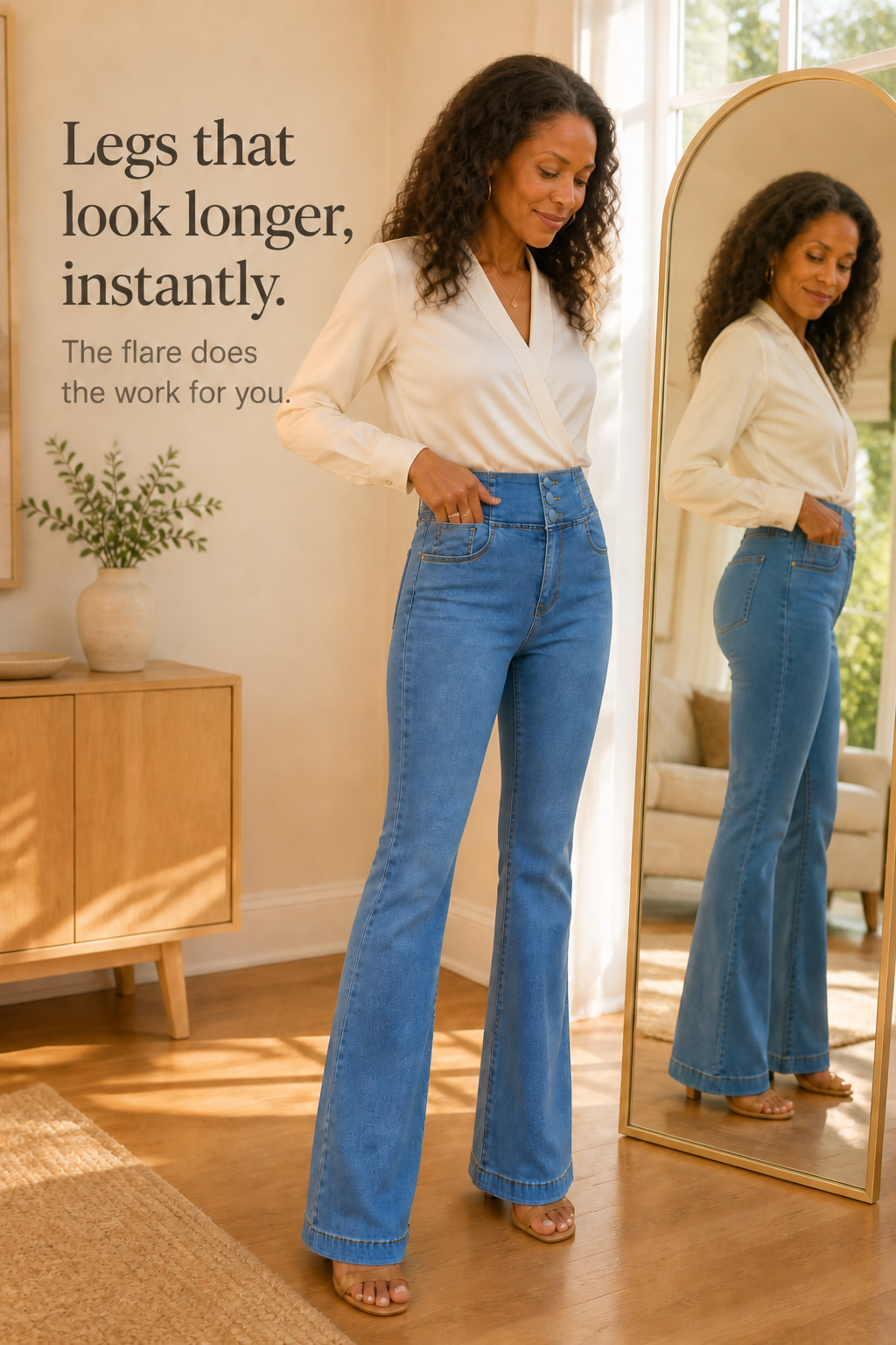 Flarelyn Flare Jeans - High Waisted Stretch Women's Jeans