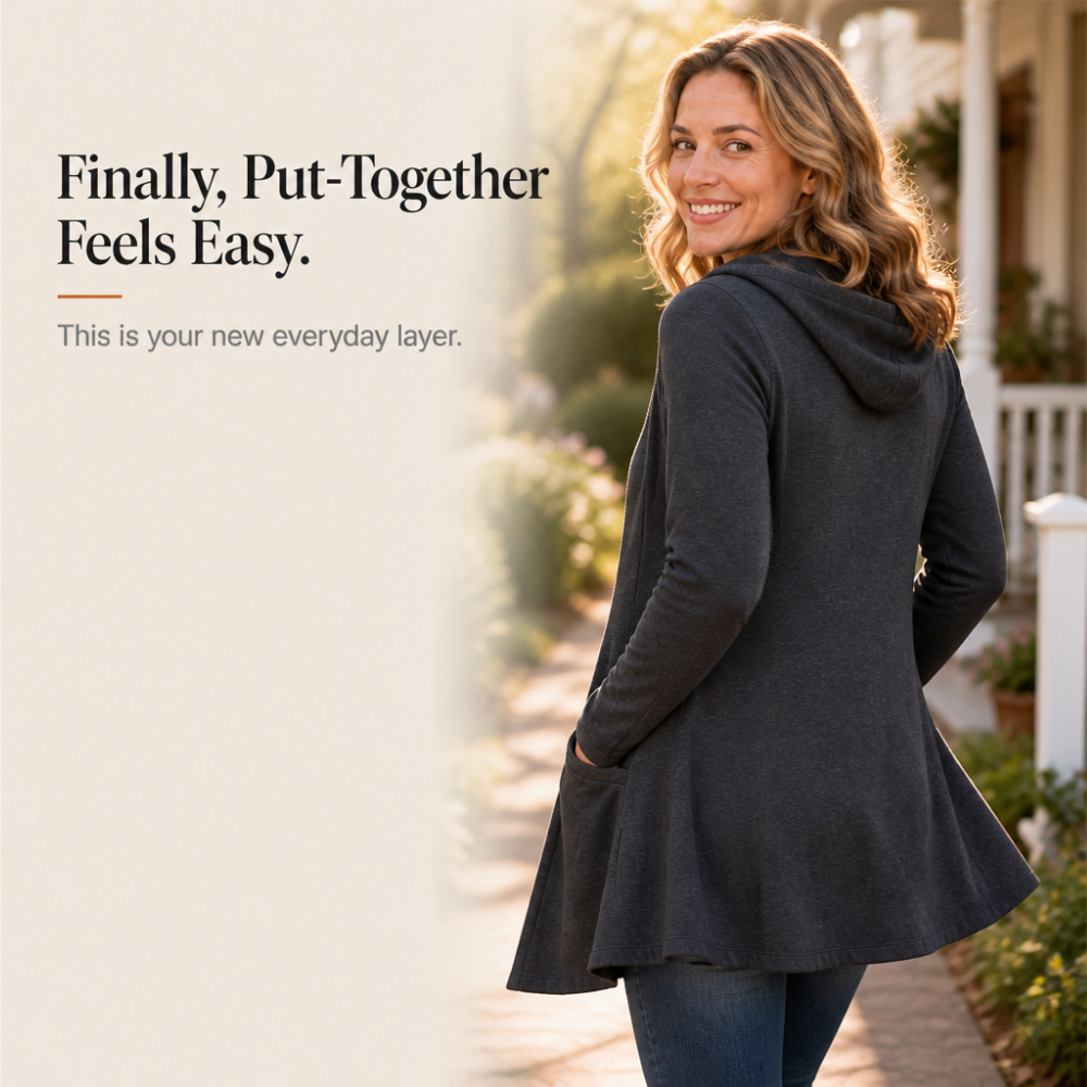 Wrapella Hooded Longline Zip Jacket - Women's Fleece Jacket