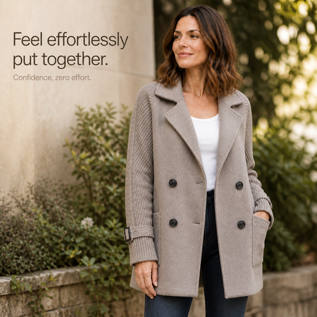 Doubletake Double-Breasted Coat - Lapel Women's Work Coat