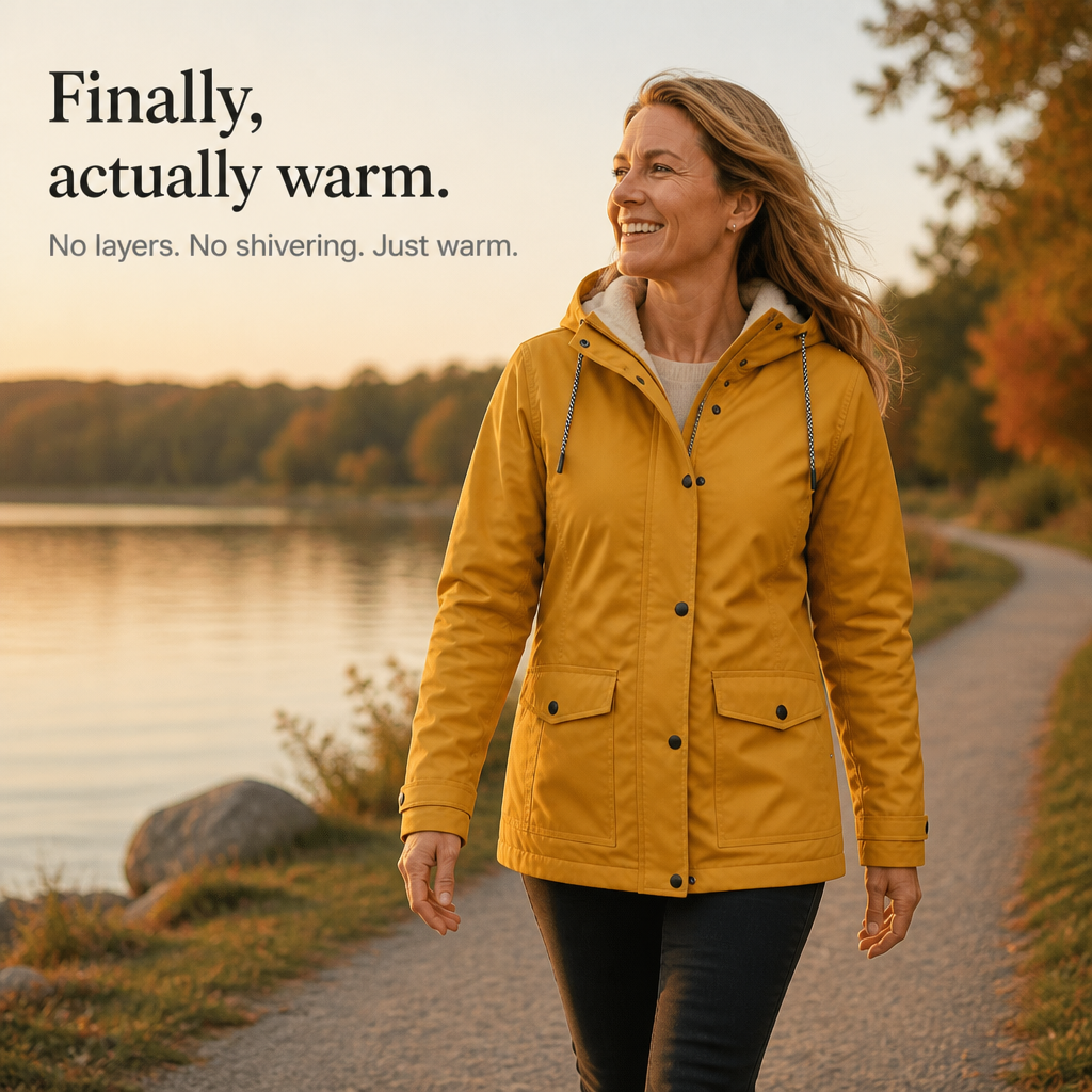 Cozynara Fleece-Lined Jacket - Windproof Women's Coat