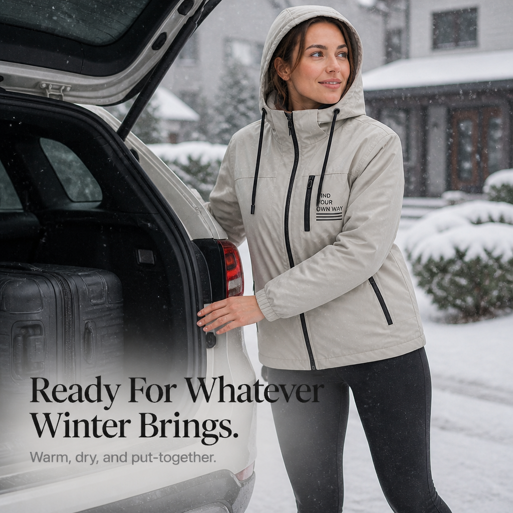 Trailhaven Windbreaker - Fleece-Lined Women's Hooded Jacket