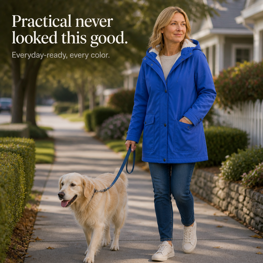 Windloft Plush-Lined Jacket - Hooded Women's Rain Coat