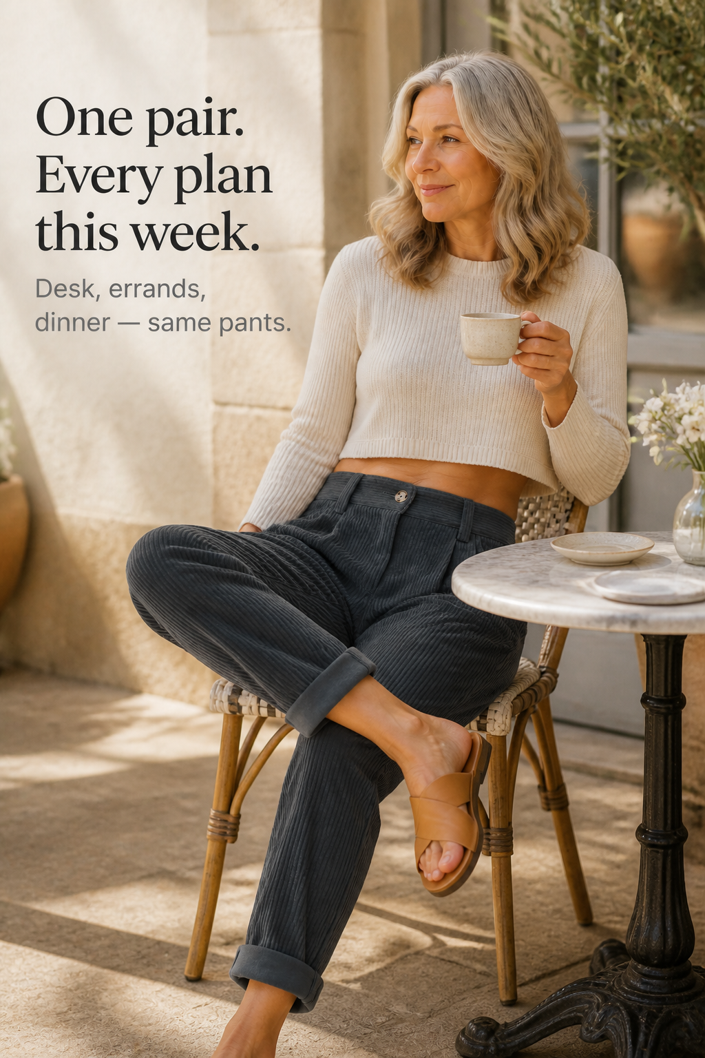 Linelle Pleated Trousers - Women's Wide Leg Trousers
