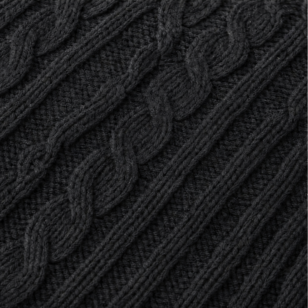 Cabelune Cable Knit Poncho - Women's Asymmetric Jumper