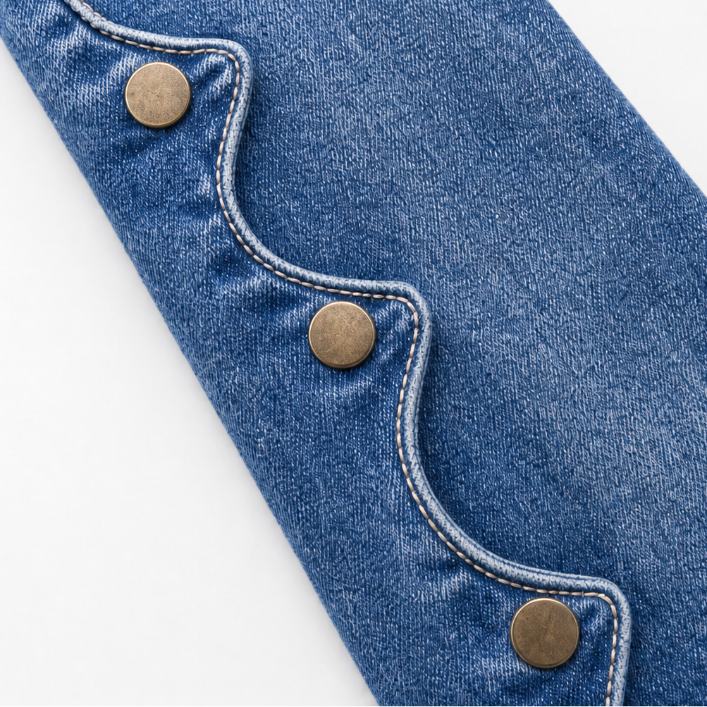 Flarelle Flare Jeans - Scalloped Side Button Women's Jeans