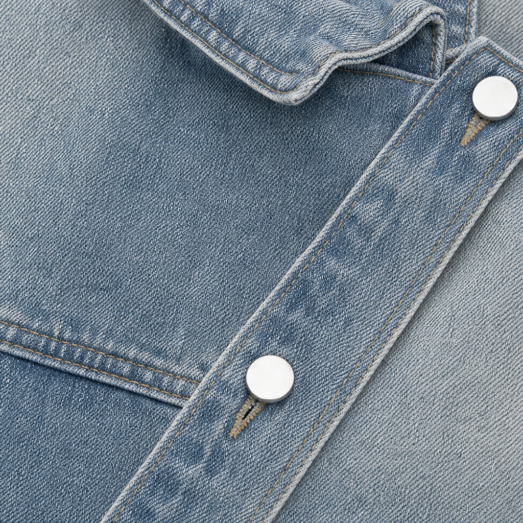 Veluna Asymmetric Denim Jacket - Women's Oversized Jacket