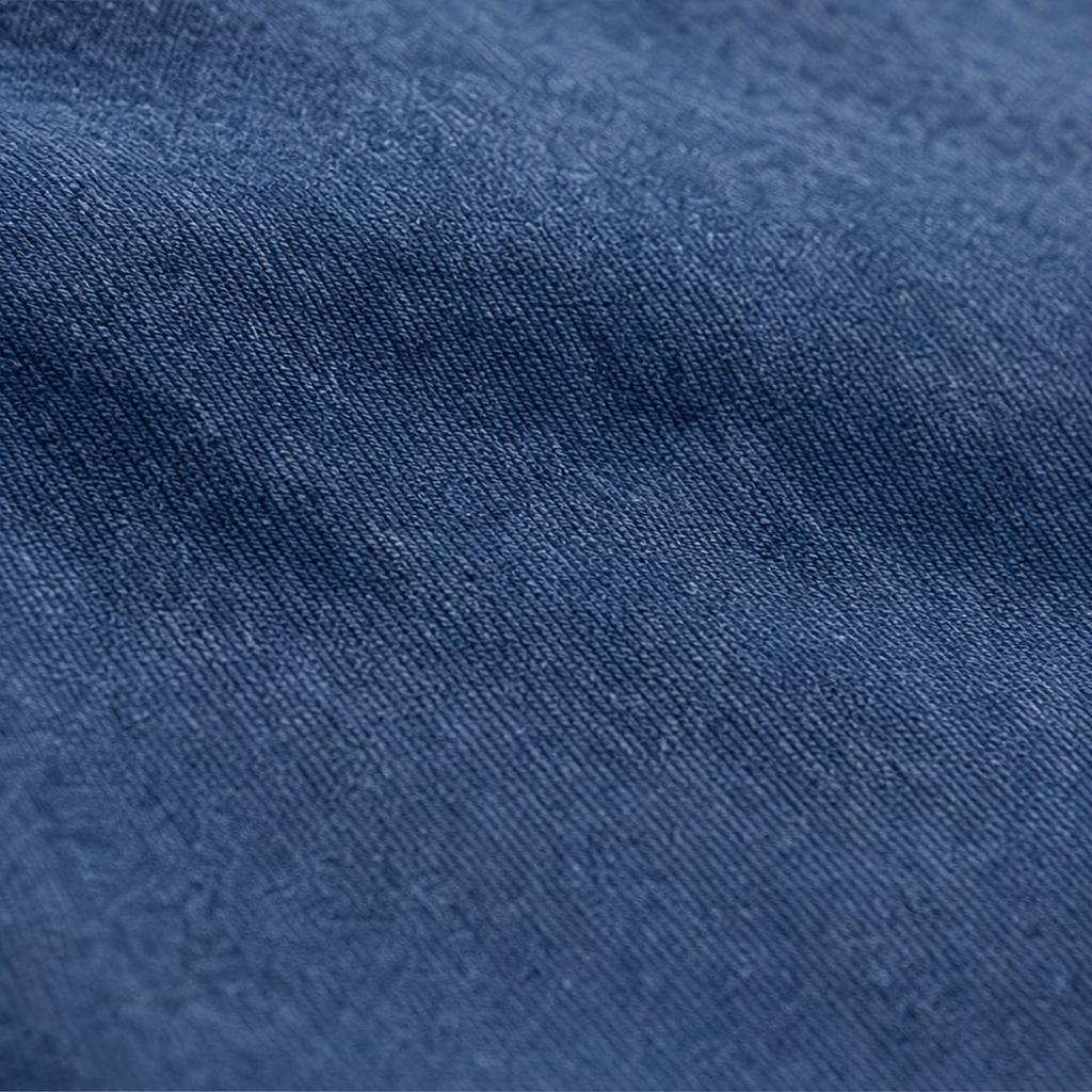 Denim Ease Oversized Hoodie - Washed Denim-Look Women's Top