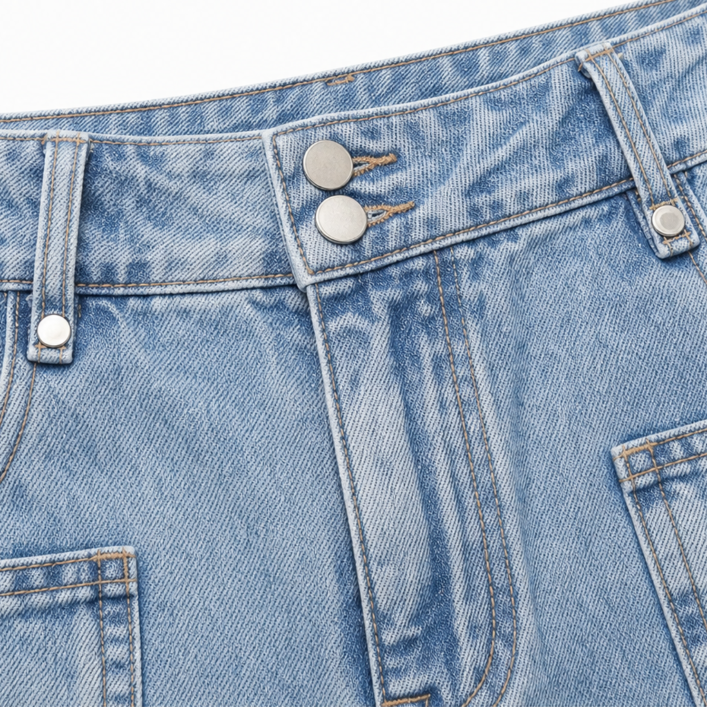 Lunavia Asymmetric Jeans - Women's High Waist Straight Leg