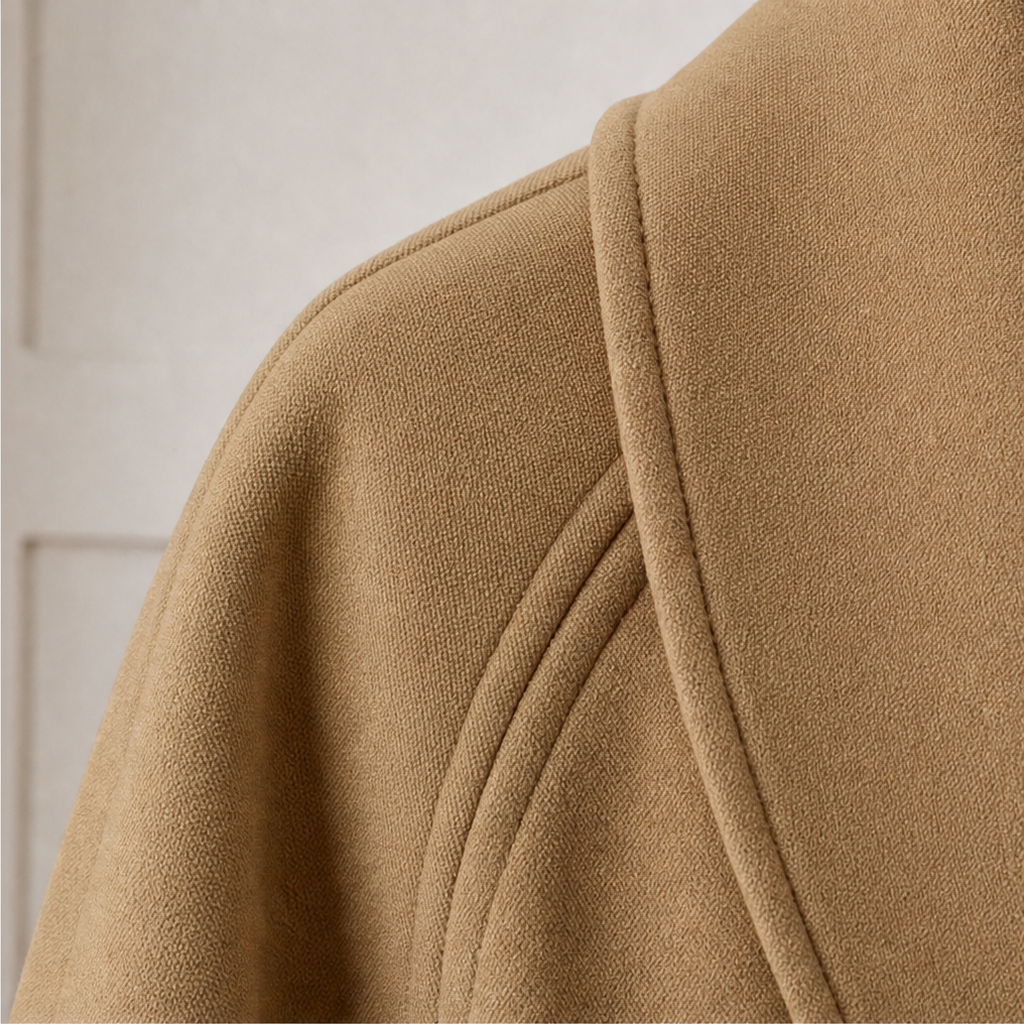 Velaire Cropped Batwing Coat - Double-Breasted Women's Coat