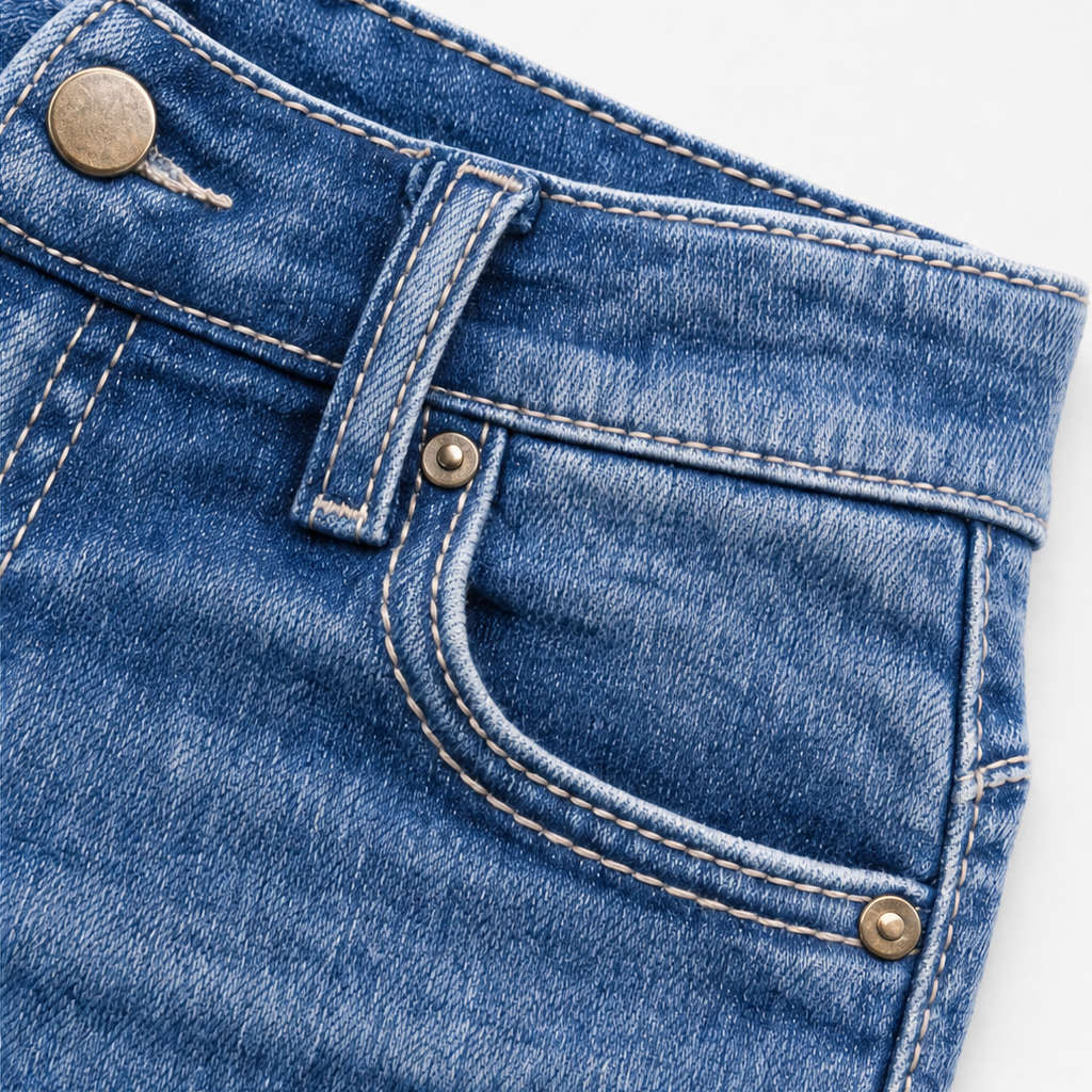 Flarelle Flare Jeans - Scalloped Side Button Women's Jeans
