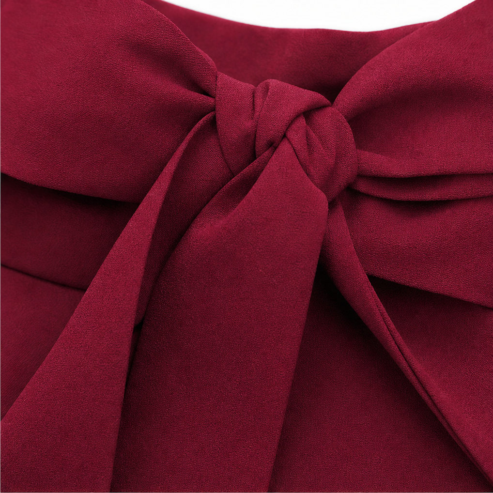 Sashwaist Pleated Skirt - Self Tie Women's Midi Skirt