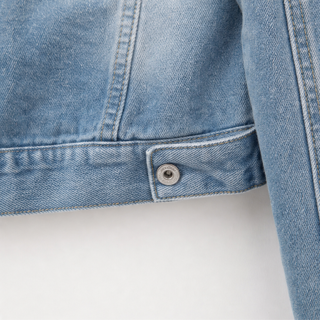 Layerly Hooded Layered Denim Jacket - Women's Cropped