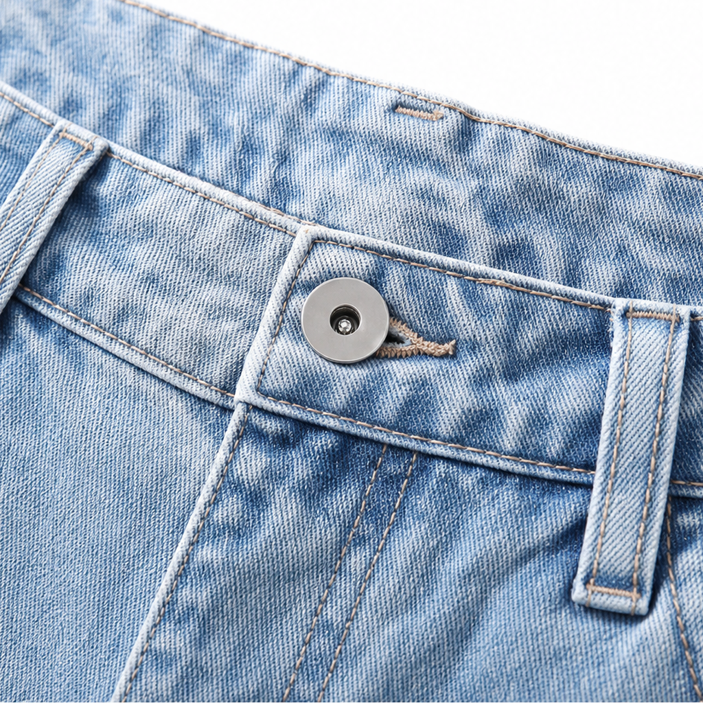 Longline Denim Jeans - Women's High Waisted Straight Leg