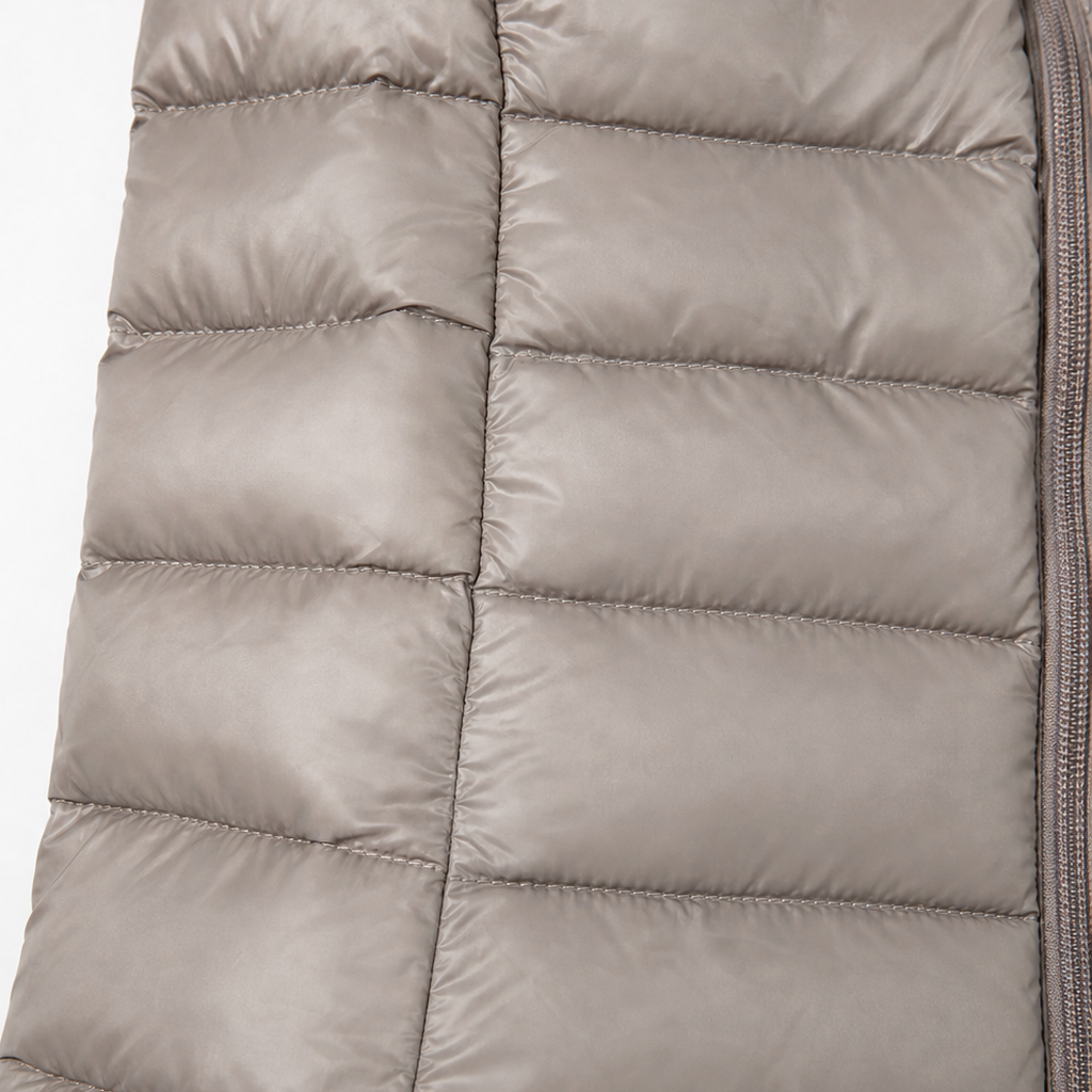 Veluna Long Quilted Puffer Coat - Women's Flared Puffer